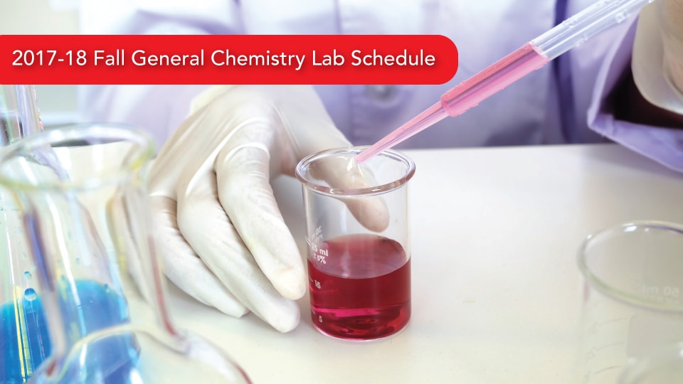 2017-18 Fall General Chemistry Lab Schedule METU